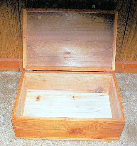 Steve's Gift Shoppe Large Cedar Treasure Box or Storage Box - Size 20 x 14 x 9 Inches