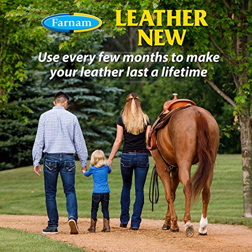 Farnam Leather New Easy-Polishing Glycerine Saddle & Leather Cleaner, 16 oz | Conditions Saddles and Leather Tack, Moisturizing