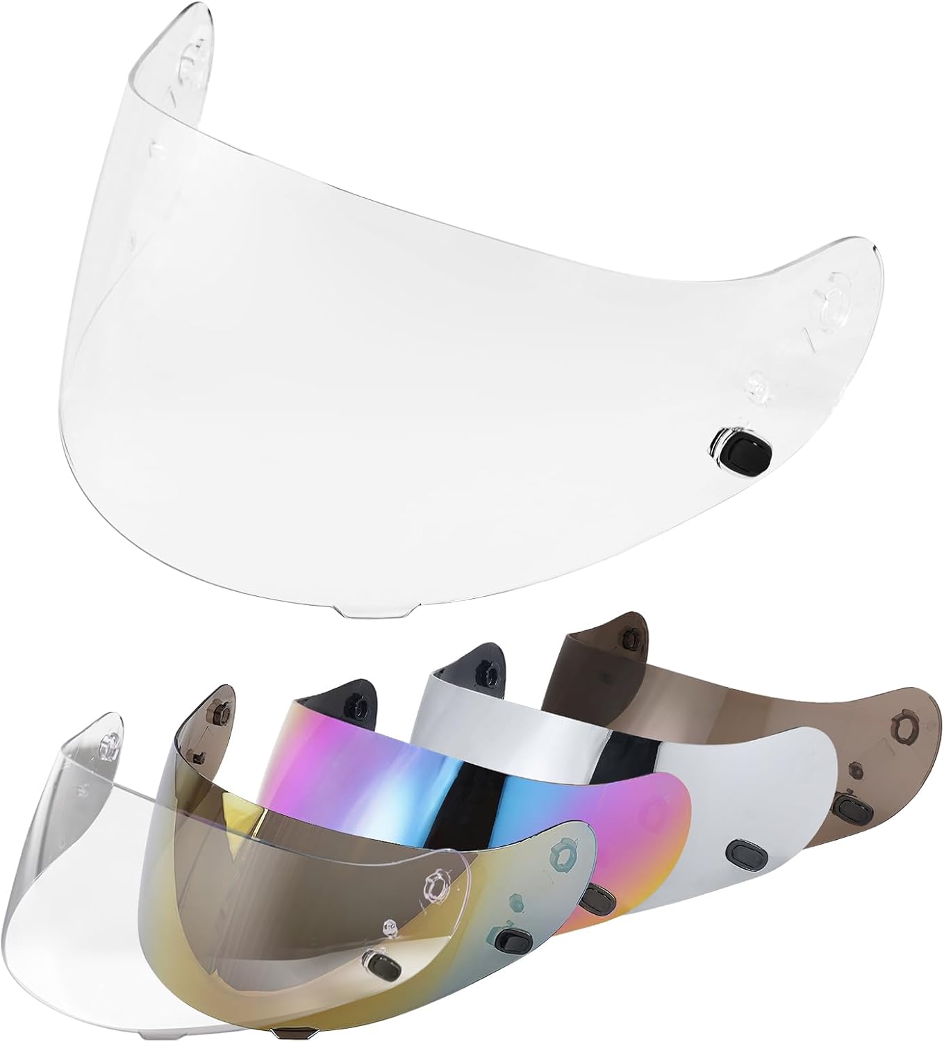 VCOROS Motorcycle Helmet Face Shield Visor Repalcement for HJ-09 CL-15 CL-17 CL-16 CL-SP AC-12 FS-10 CS-R1 IS-16 CS-R2 Shield (Smoke)