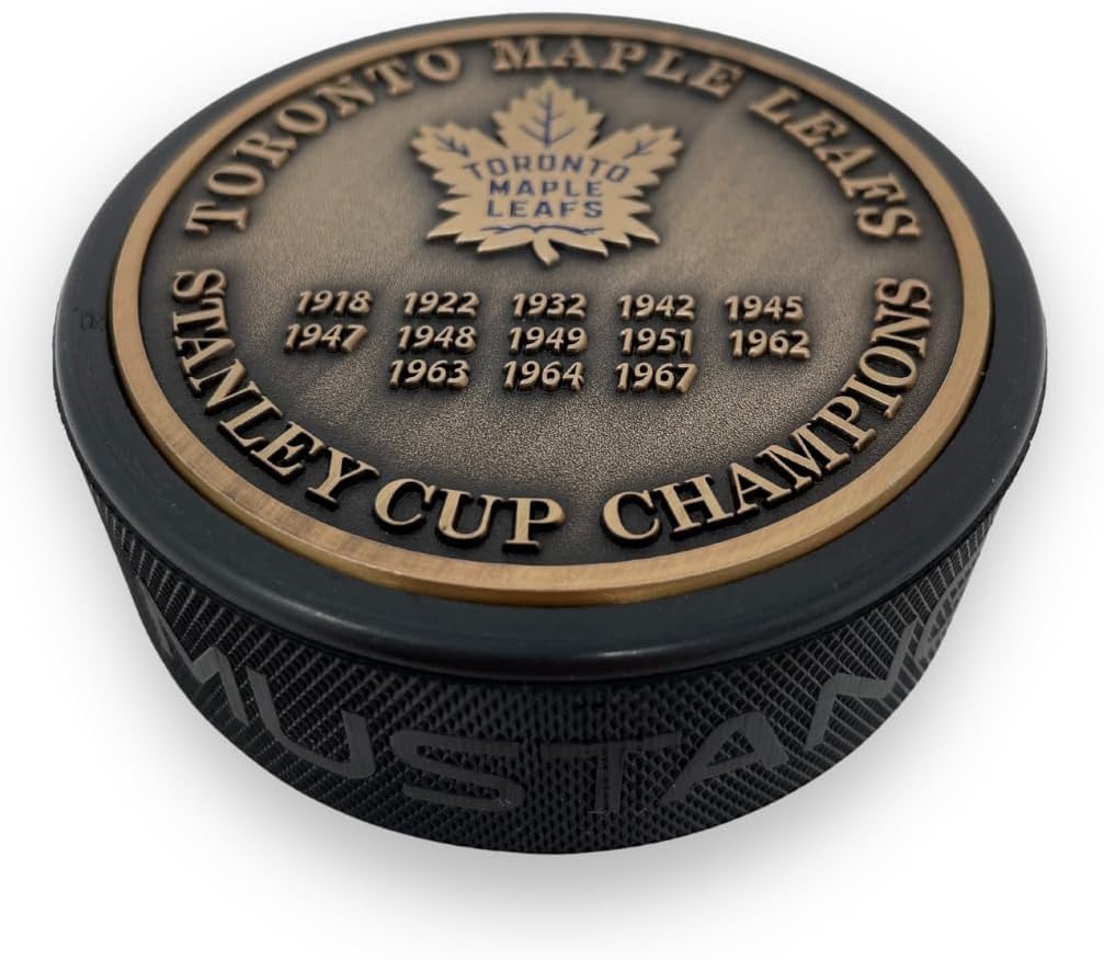 Sports Decor Stanley Cup Years Gold Medallion Puck
