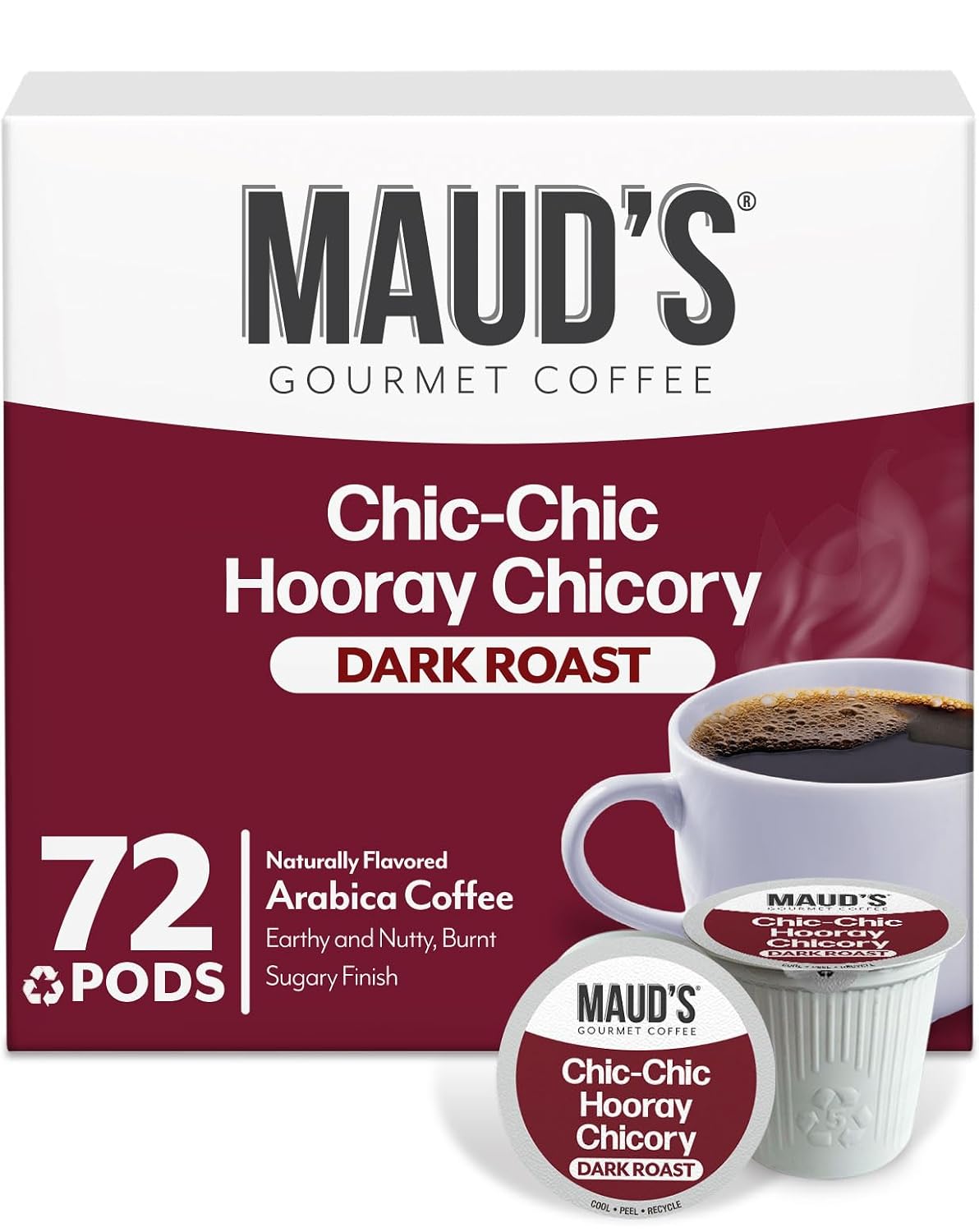 Maud's Dark Roast Coffee Pods, 100ct | Dark Roast Coffee in Single Serve Pods – Compatible with Keurig Coffee Makers