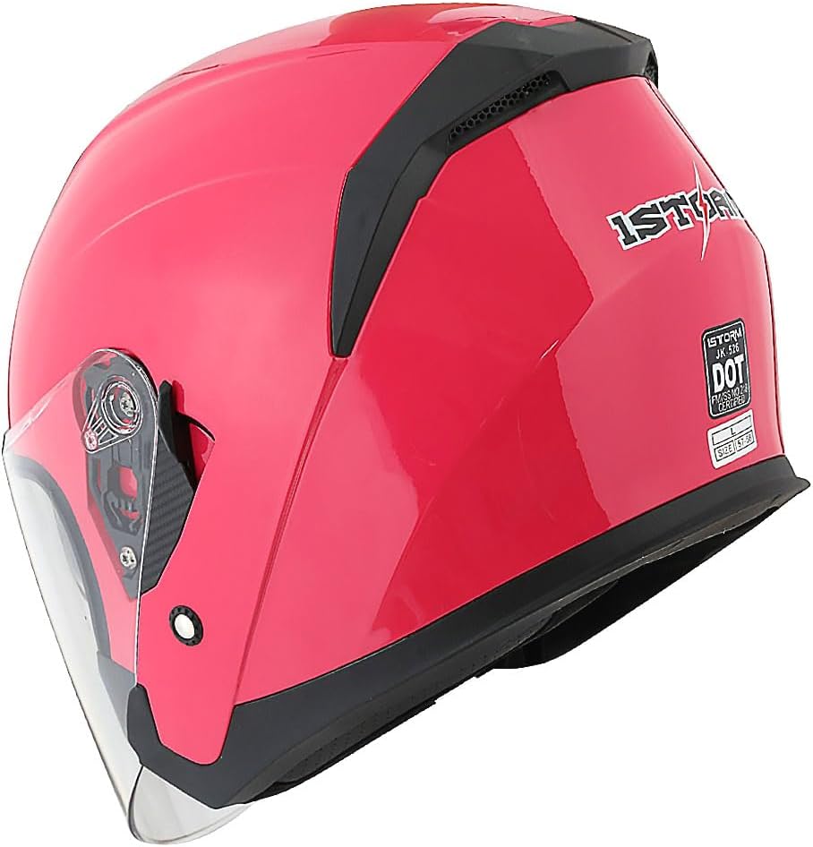 1Storm Motorcycle Open Face Helmet Scooter Classical Knight Bike Dual Lens/Sun Visor: HJK526