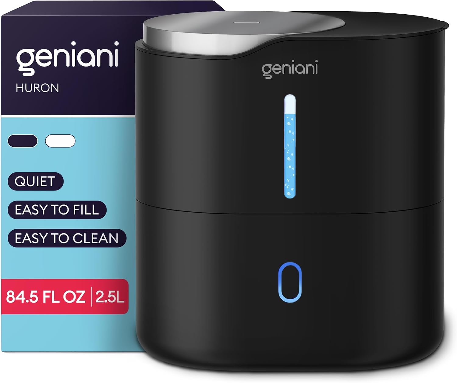GENIANI Portable Cool Mist Humidifiers for Bedroom & Office - Ultrasonic Humidifier for Home, Baby, Small Room with Auto Shut Off