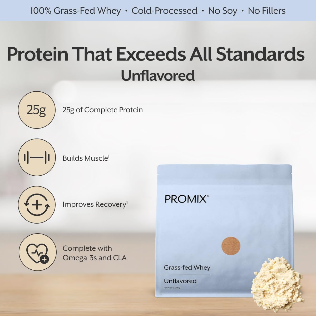 ProMix Nutrition Whey Protein Powder, Unflavored - 5 lb (Pack of 2)