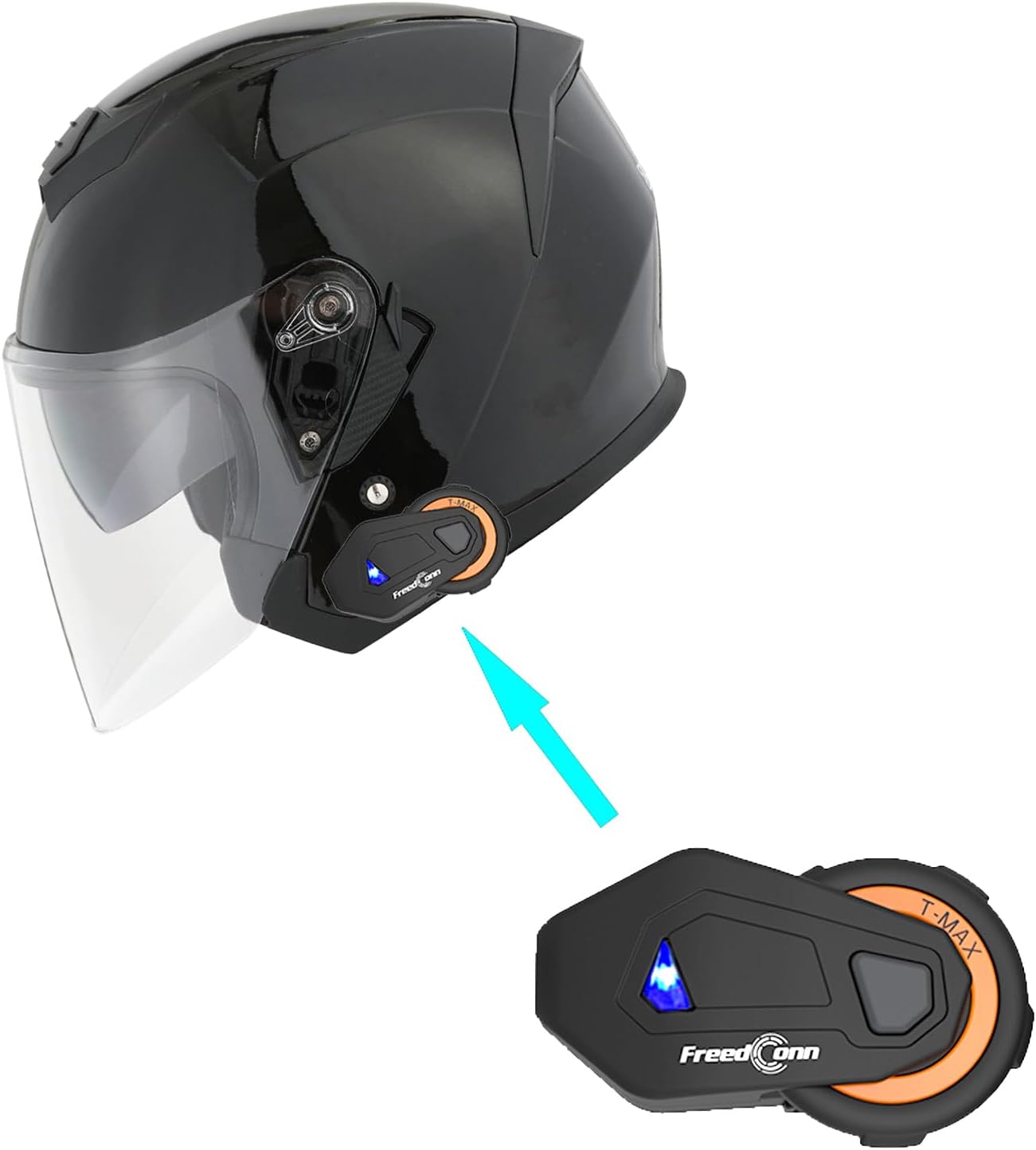 1Storm Motorcycle Open Face Helmet Scooter Classical Knight Bike Dual Lens/Sun Visor: HJK526