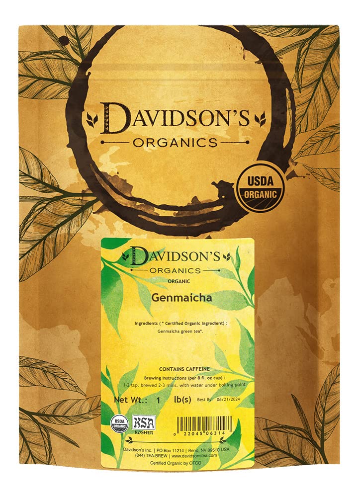 Davidson's Organics, Gunpowder Green, Loose Leaf Tea, 16-Ounce Bag(Packaging May Vary)