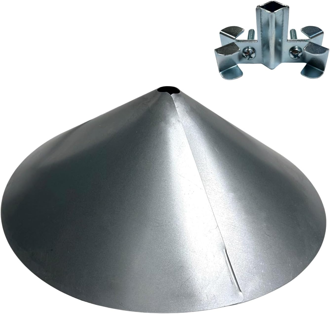 Wrap-Around Cone Squirrel Baffle - Made in USA - Galvanized