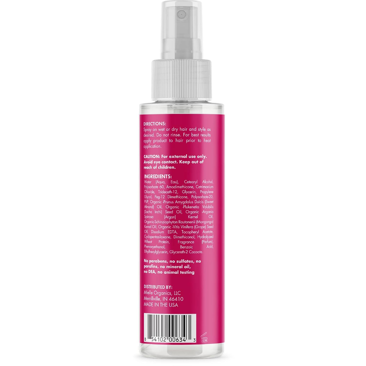 Mielle Organics Mongongo Oil Thermal & Heat Protectant Spray, Protects Hair from Heat Damage, Intense Heat Defense, Curl Pattern Protection