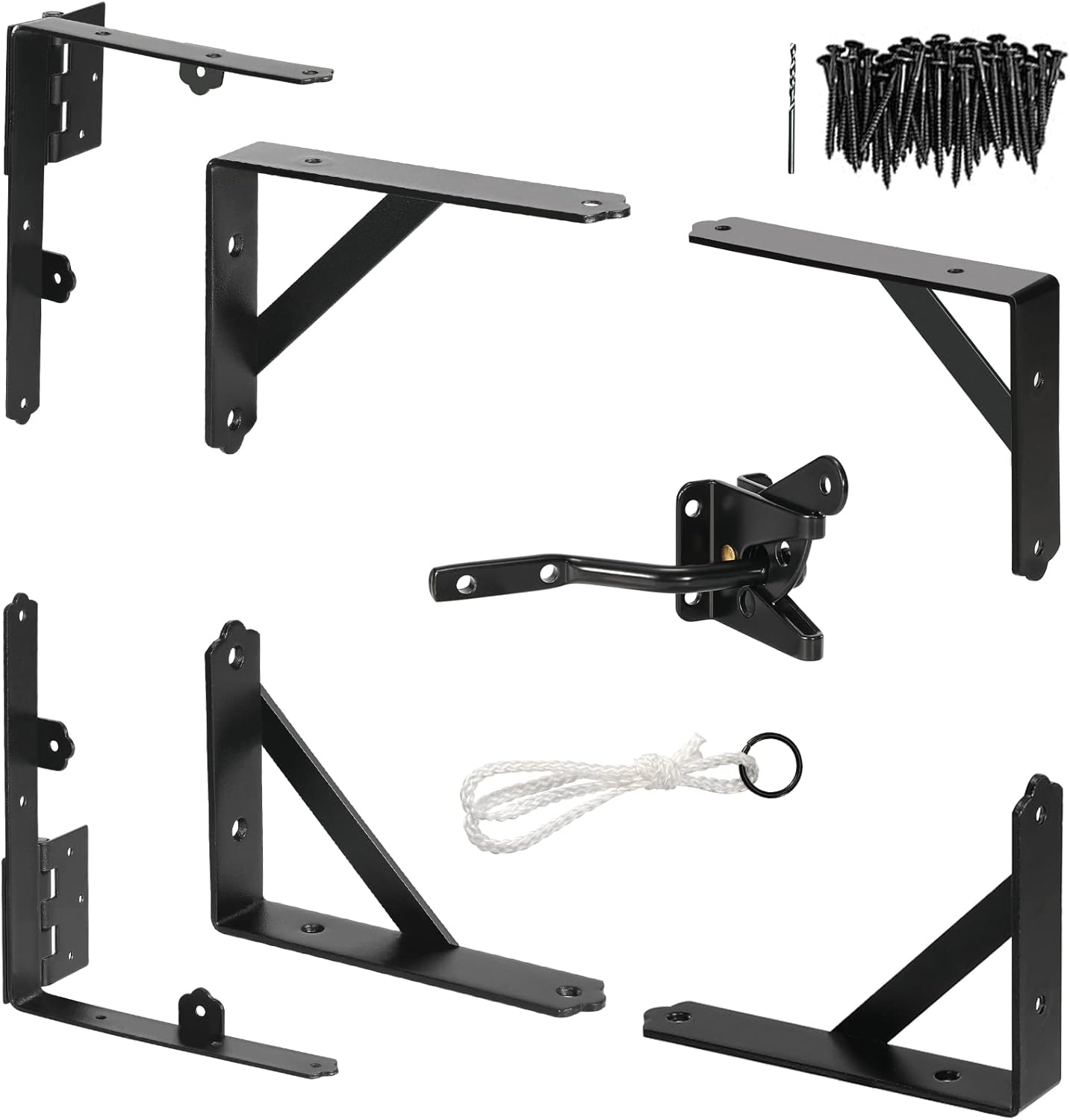 Anti Sag Gate Kit Heavy Duty No Sag Kit for Wooden Gate Fence with a Gate Latch