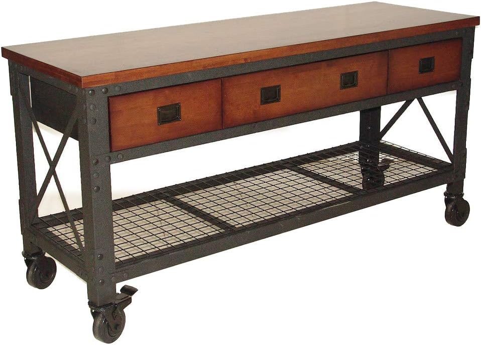 Duramax Rolling Workbench Furniture 72 in. x 24 in. with 3 Drawers, for Home, Garage, Workshop
