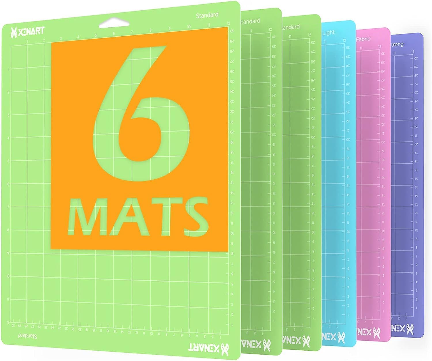Xinart Cutting Mats for Cricut Maker 3,Maker,Explore 3,Air 2,12x24 inch Variety Replacement Cut Mat Compitable with Cricut Machines 3 Mats