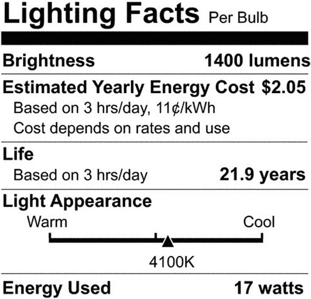 Sylvania 24" 17W T8 Linear Fluorescent Lamp, 1270 Lumen, 4100K Cool White, Dimmable, 1 Pack