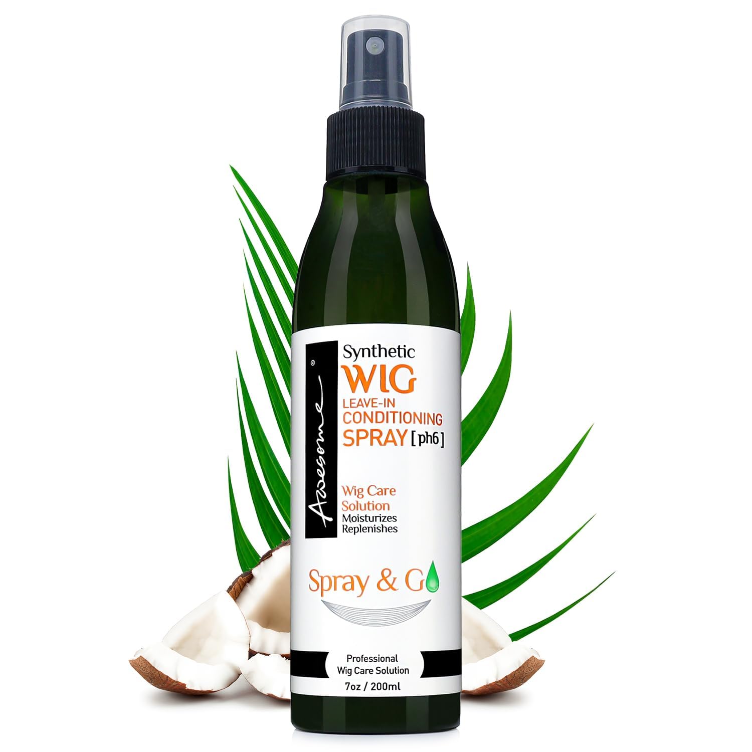 Awesome Human Hair Wig Leave in Conditioner Spray, pH5, Detangler & Easy Combing, Promoting Silkiness, Shine & Freshness, preventing Dryness (7 fl oz) | Full-size camellia oil mist that brings dry human hair wigs back to life