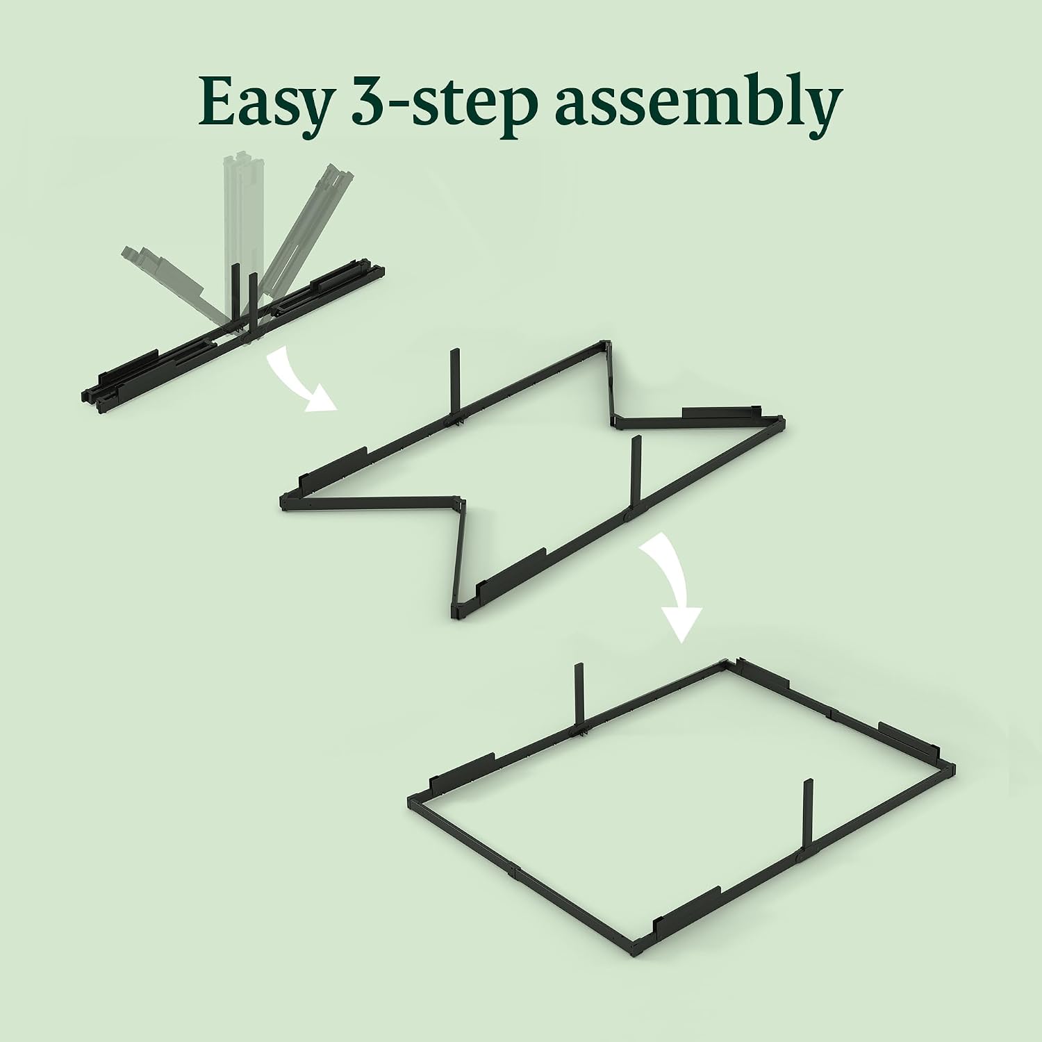 Zinus SmartBase Tool-Free Assembly Mattress Foundation, 14 Inch Metal Platform Bed Frame, No Box Spring Needed, Sturdy Steel Frame, Underbed Storage, Black, Queen