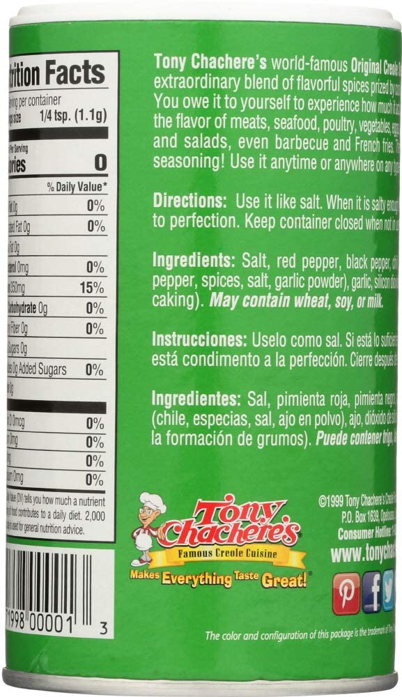 Tony Chachere's, Original Creole Seasoning, 8 Oz