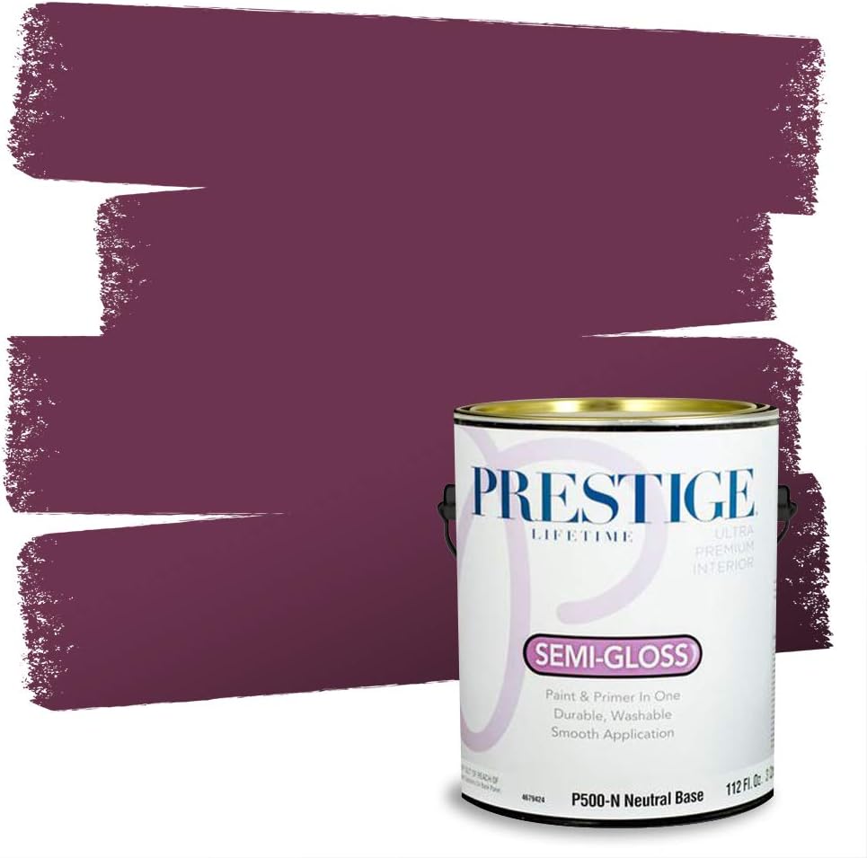 PRESTIGE E500-P-SW6303 Exterior Paint and Primer in One, 1-Gallon, Semi-Gloss, Comparable Match of Sherwin Williams Rose Colored, 1 Gallon, SW17-Rose