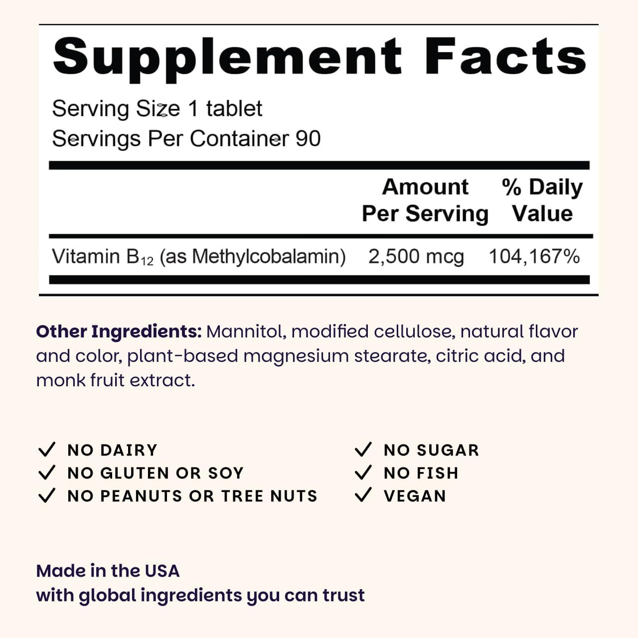 EZ Melts Dissolvable B12 Methylcobalamin 2,500 mcg - Vitamin B12 for Energy & Immune Support - Non-GMO, Vegan & Gluten-Free - Red Cherry - 90 Sublingual Tablets (90 Servings)