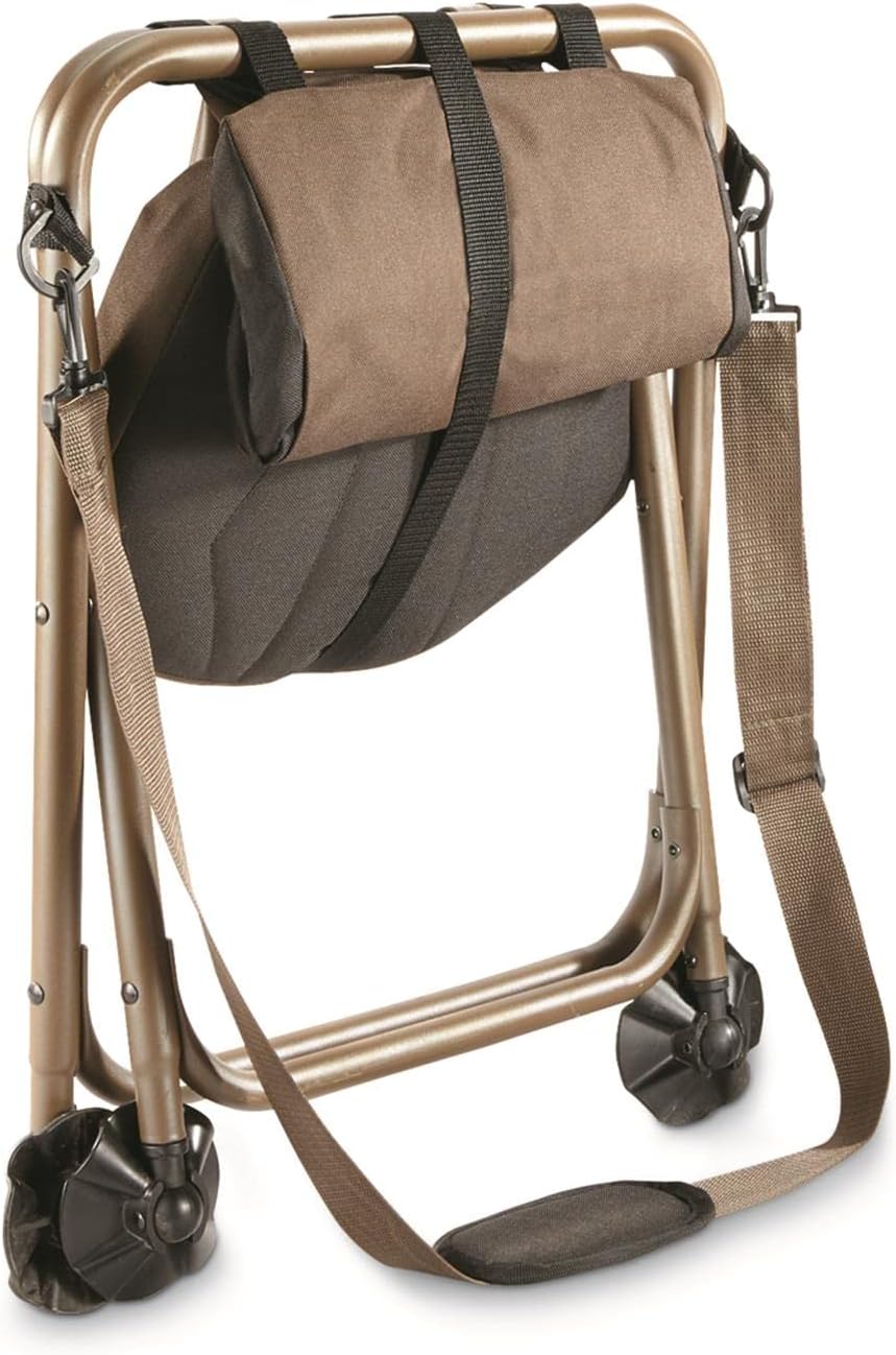 HUNTRITE 360 Swivel Hunting Blind Chair; 300 Pound Capacity, Folding, Lightweight, Portable, Padded Cushion Hunting Seat, Hunt Gear and Equipment