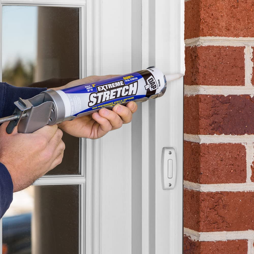 DAP Extreme Stretch Acrylic Urethane Premium Elastomeric Sealant, White, 10.1 Oz (7079818715)