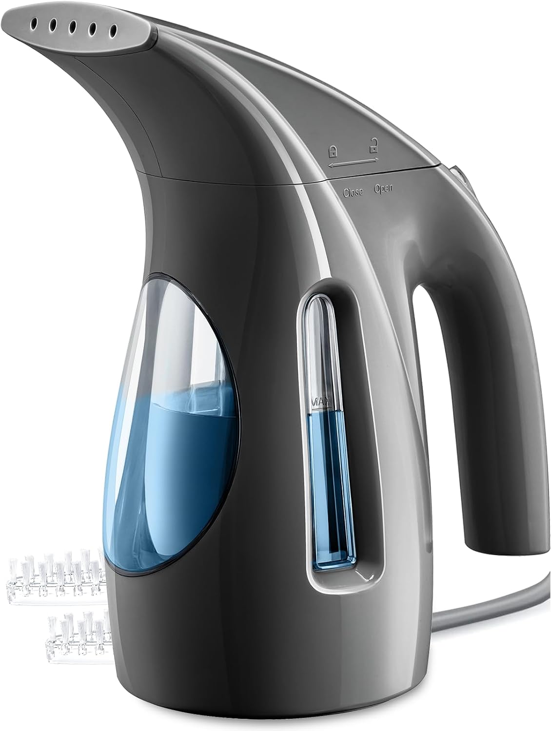 HiLIFE Steamer for Clothes, Portable Handheld Clothing Steamer, 240ml Big Capacity, 700W, Strong Power, Fabric Quick Wrinkle Remover with Brush for Home, Office(ONLY 120V) -Blue