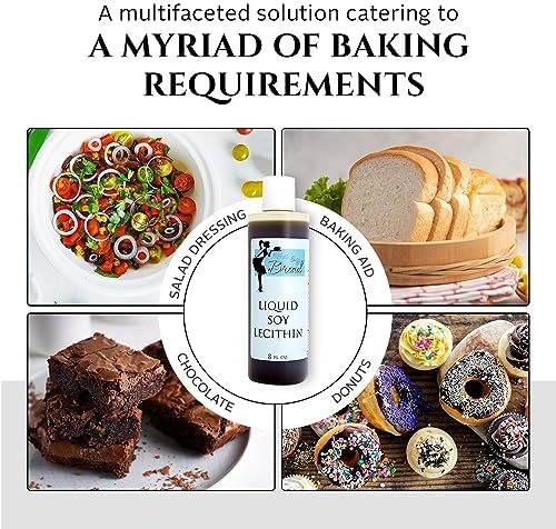 Fast Easy Bread Soy Lecithin Liquid (8 oz) | Easy-to-Use | Available in Mess-Free Squeezable Bottle | Natural Food-Grade Emulsifier | Enhances Dough