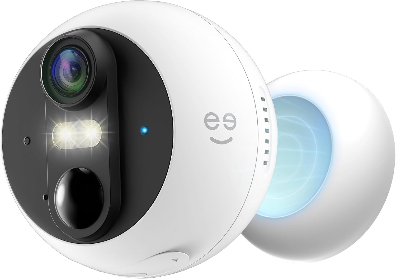 Geeni Perch 3MP Smart Magnetic Battery Camera with 3W Solar Panel – 2K HD Outdoor Wireless Security Camera with Continuous Solar Power, Color Night Vision, LED Spotlight, & IP65 Weatherproof