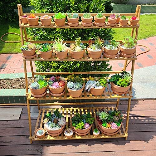 Yishang 3.5 Inch Shallow Terra Cotta pots with Saucer/Tray, Ceramic Clay Planter with Drain Hole for Succulent & Cactus Nursery Planter