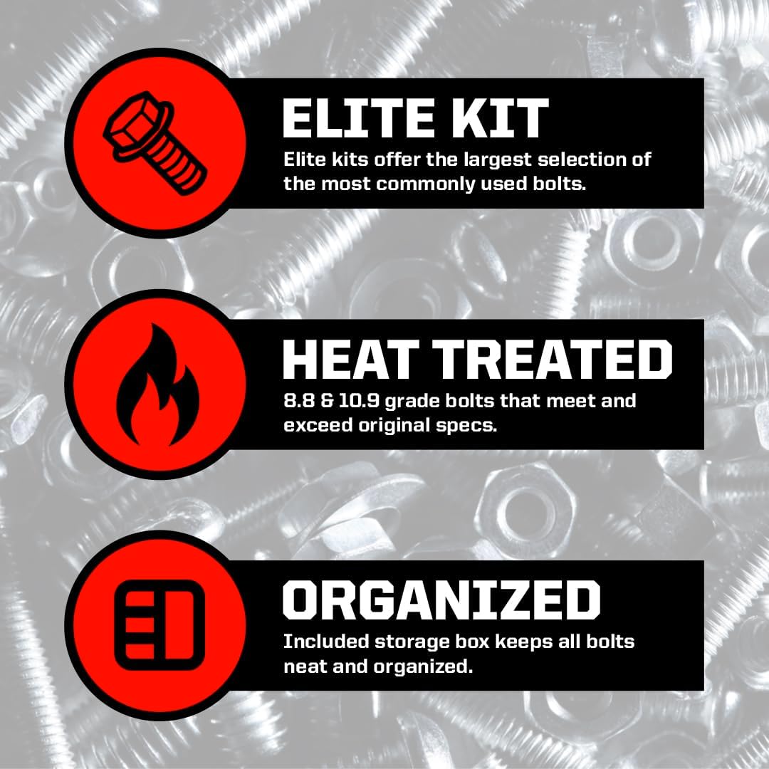 Pit Posse PP2709KTM KTM 210-Piece Metric Motorcycle Assortment Bolt Kit for KTM 690 SMC, KTM 660 SMC, KTM 625 SXC MXC, KTM 250SX F, KTM 450 EXC SX MXC