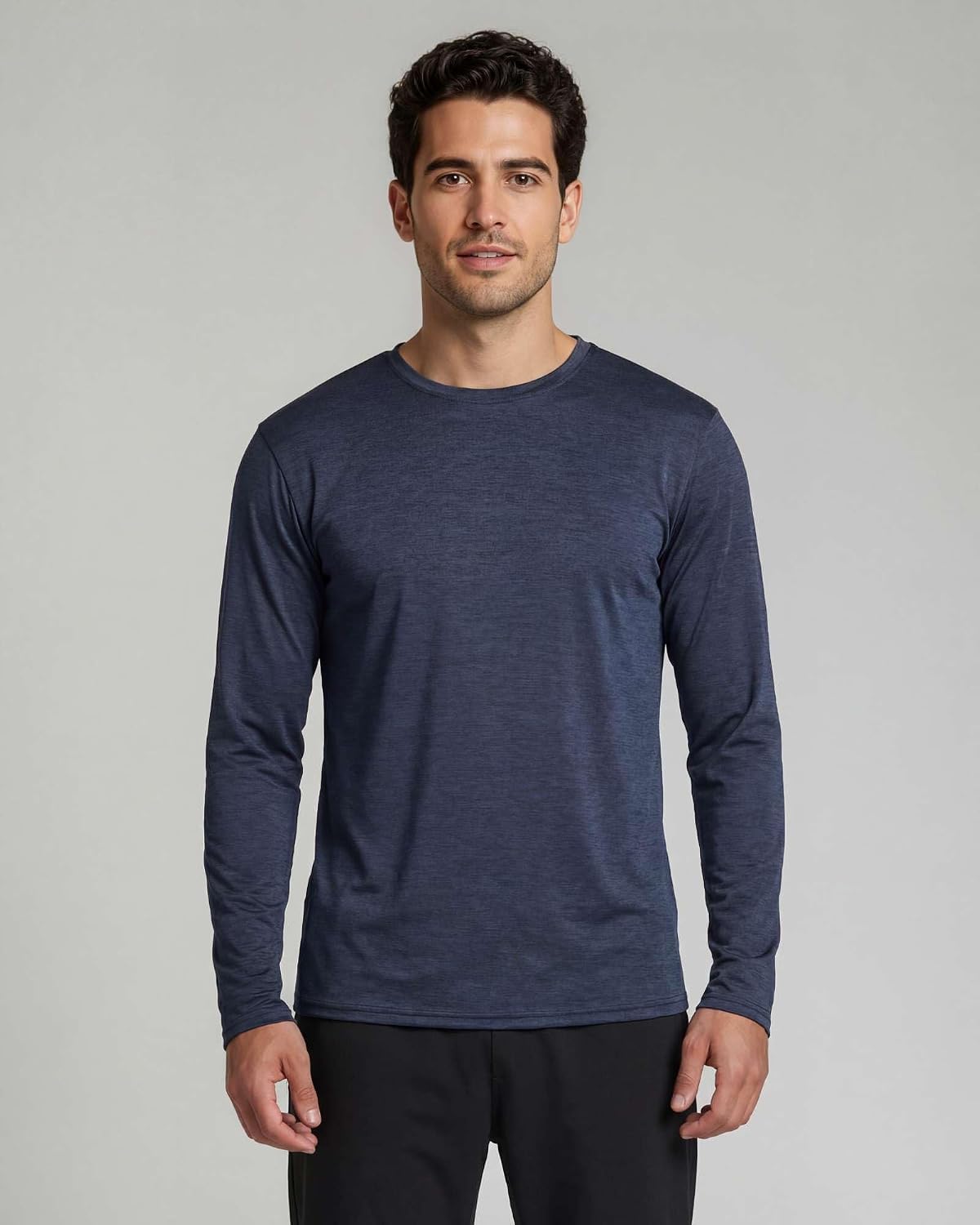 4 Pack Men's Dry Fit Long Sleeve Workout Shirts Gym Athletic Tee Fishing