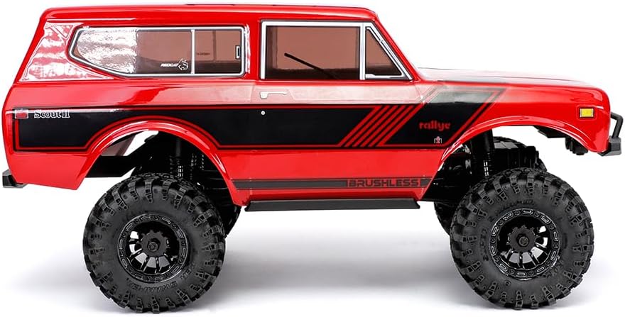 Redcat Racing Ascent-18 Scout II Brushless, 1/18 Scale RC Crawler, 4WD Remote Control Car, Aluminum Chassis, Red/Gold Dust