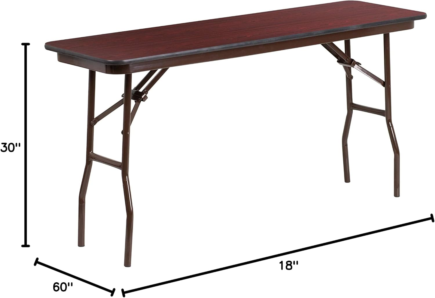 Flash Furniture 5 ft Laminate Folding Training Table, Mahogany | Durable Construction, Commercial Use