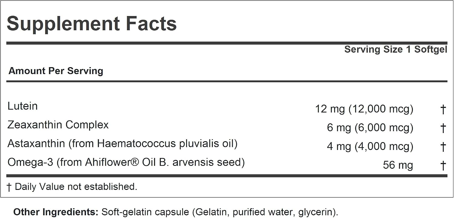 ANDREW LESSMAN ProCaps Maximum L+Z with Astaxanthin 30 Softgels