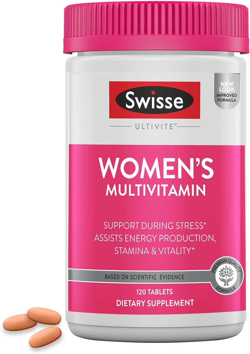 Swisse Ultivite Mens Daily Multivitamins | 50 Vitamins, Antioxidants and Minerals + Adaptogens | Energy, Stress & Immune Support | Mens Vitamins | 120 Tablets