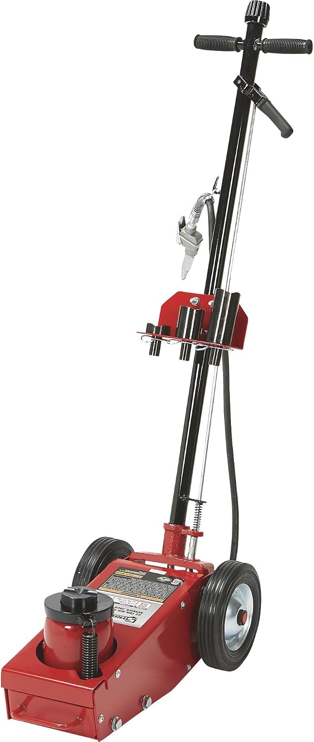 Strongway 22-Ton Quick Lift Air/Hydraulic Service Floor Jack | Controlled vehicle lifting, heavy shop use, stable positioning, professional garage service, durable steel construction