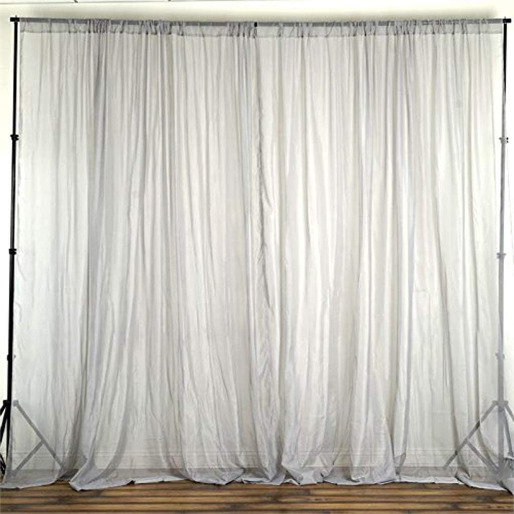 AK TRADING CO. 120" Wide (10Ft Wide) Sheer Voile Drape Panels for Backdrop, Wedding Events, Ceiling Drapes, Event Masking, & Decor - Select from 6ft to 50ft Length. (10 feet x 20 feet, Red)