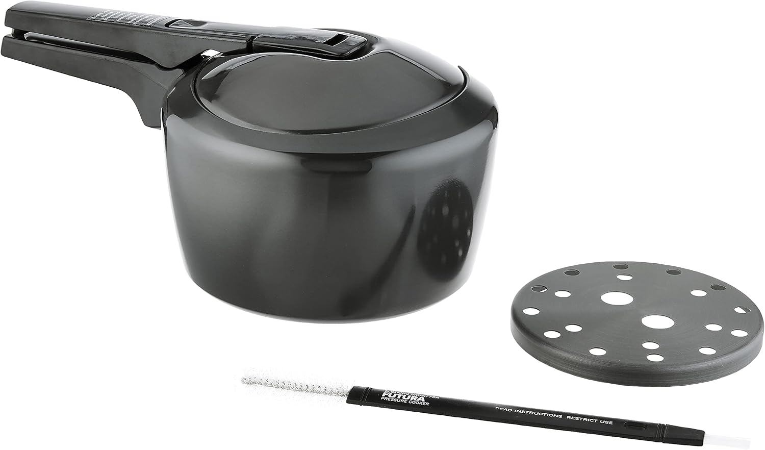 Hawkins Futura 5 Litre Pressure Cooker, Hard Anodised Inner Lid Pressure Cooker, Pan Cooker, Black (FP50)