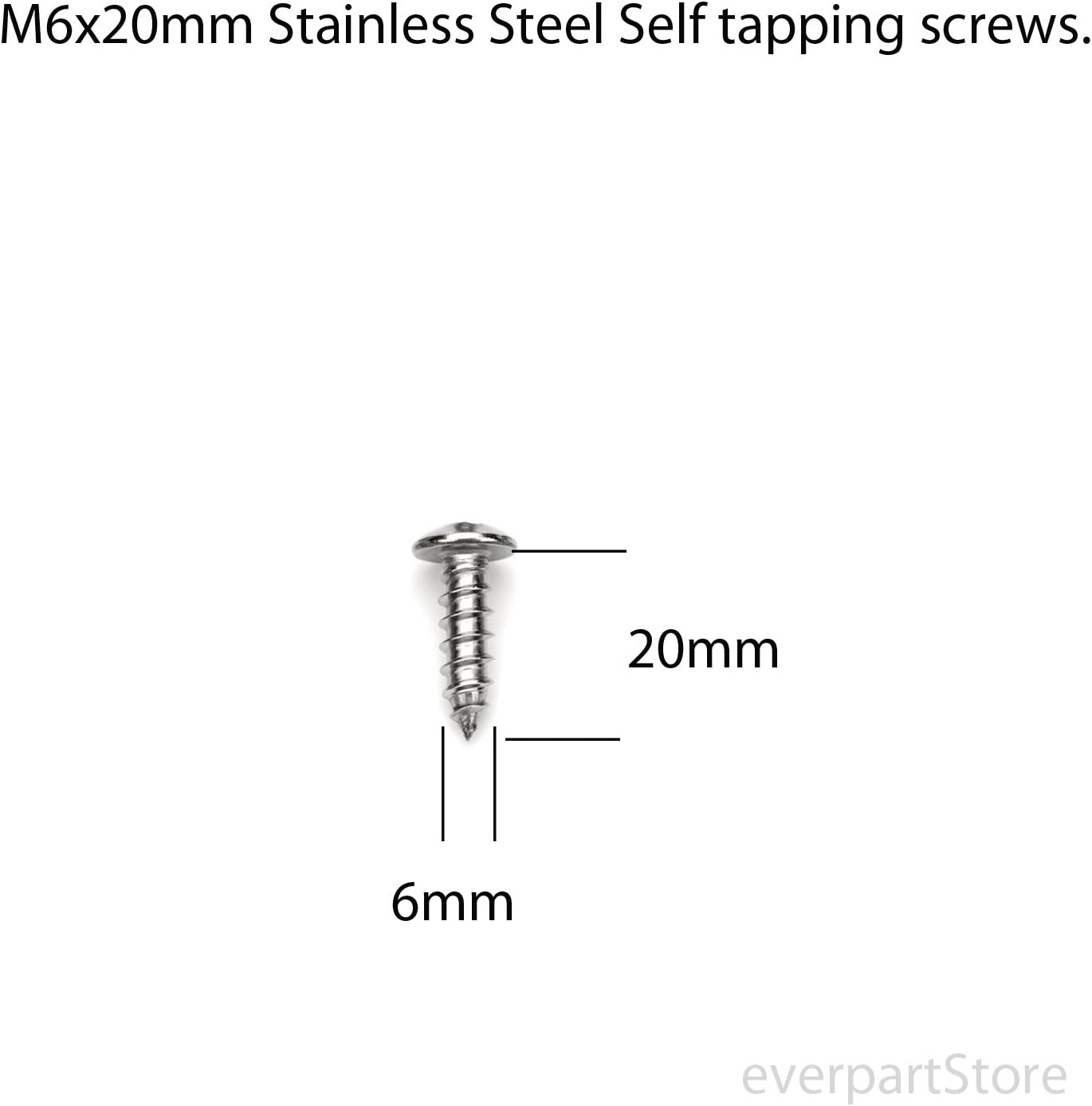 Stainless Steel Screws Fasteners for License Plates, Frames, and Covers on Domestic Cars, Trucks, Vans, SUVs - Rustproof