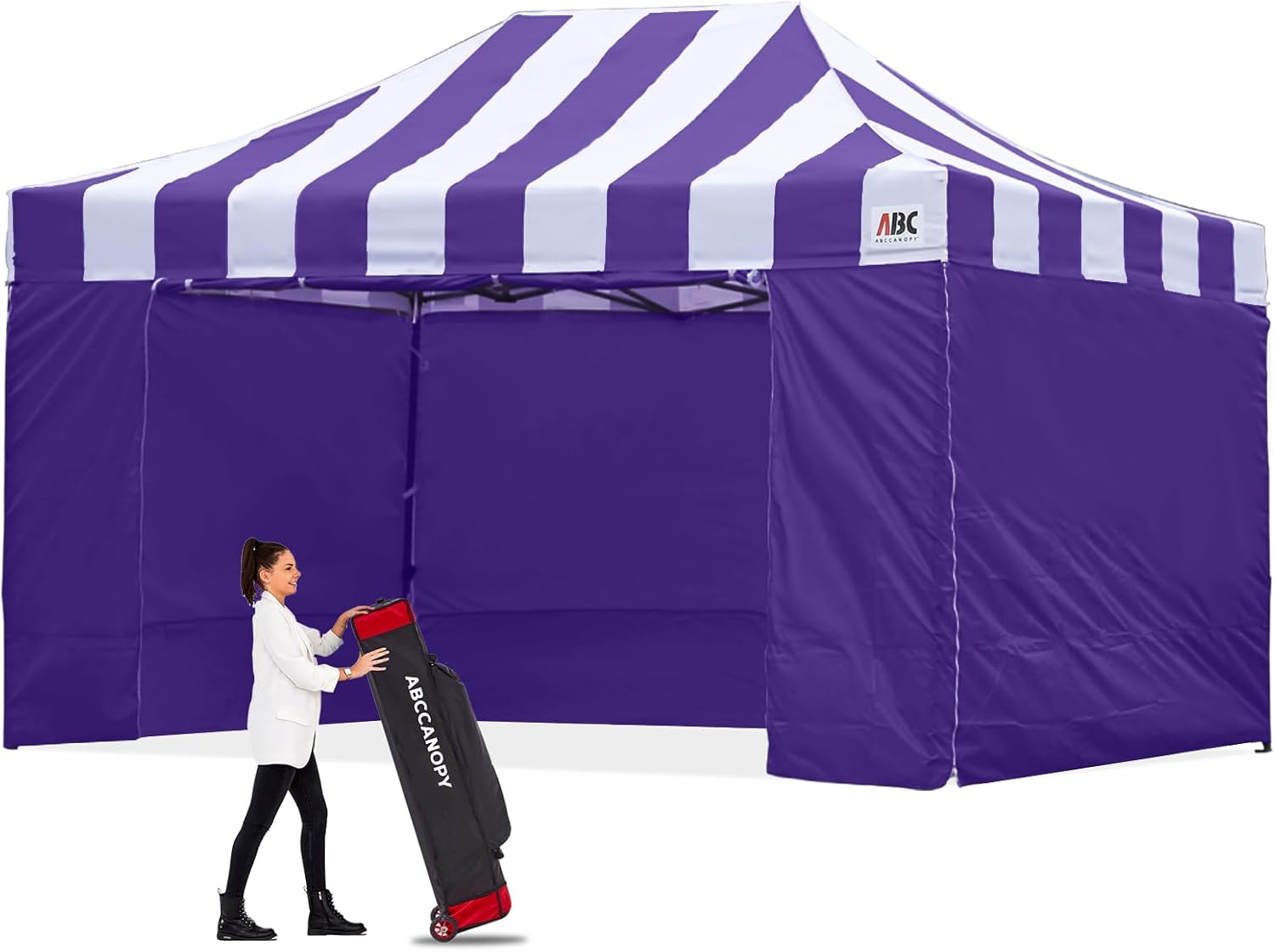 ABCCANOPY Heavy Duty Easy Pop up Canopy Tent with Sidewalls 10x20, Turquoise