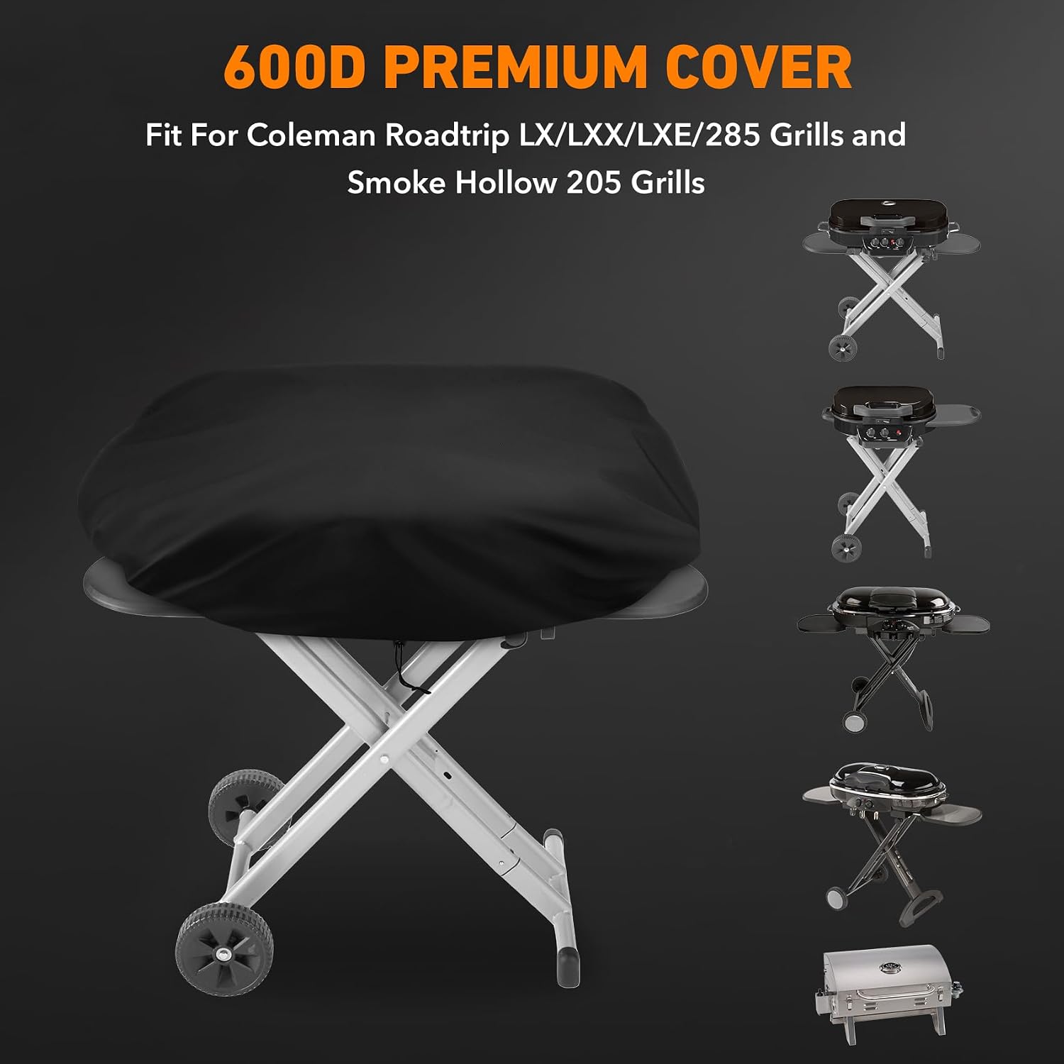 Grill Cover fits for Coleman Roadtrip LX/LXX/LXE/285 and Smoke Hollow 205