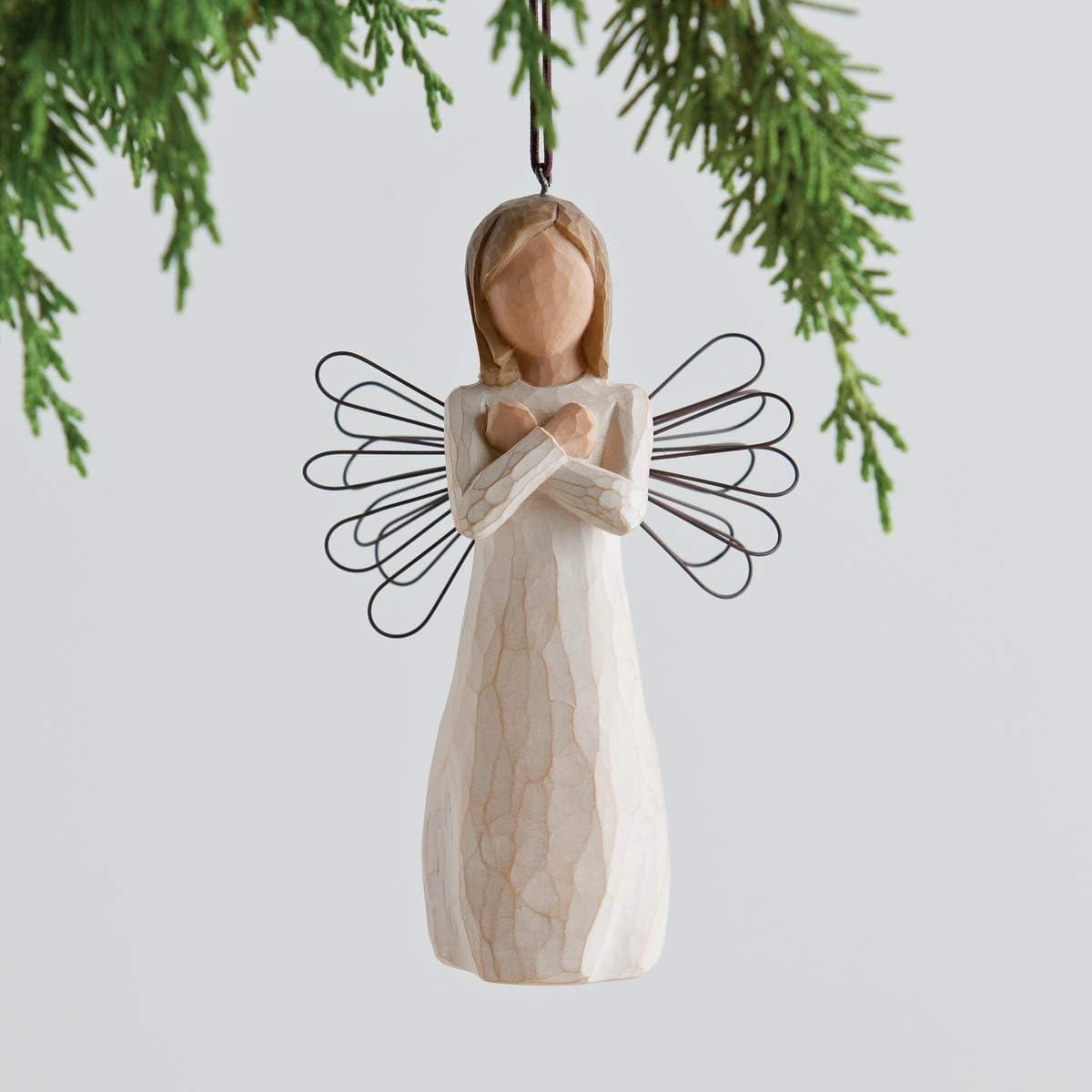 Willow Tree Holy Family, Sculpted Hand-Painted Hanging Ornament | Sentimental Keepsake Gift for Loved Ones, Cast from a Susan Lordi Original Carving, Cast Resin, Ready to Hang