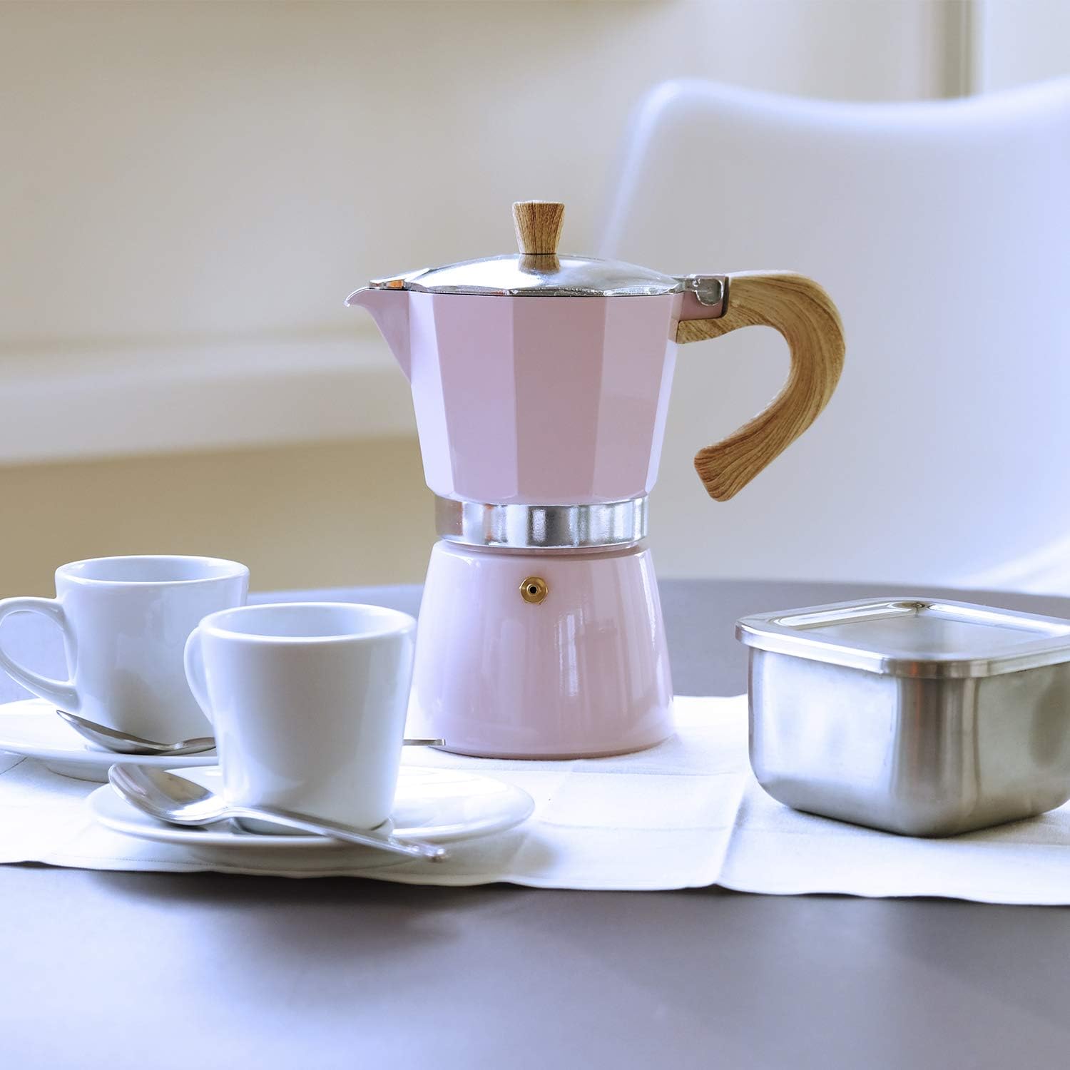 Gary Valenti VEZ006/IND/PINK Venezia Coffee Maker 300 ml Induction, pink