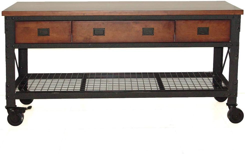 Duramax Rolling Workbench Furniture 72 in. x 24 in. with 3 Drawers, for Home, Garage, Workshop