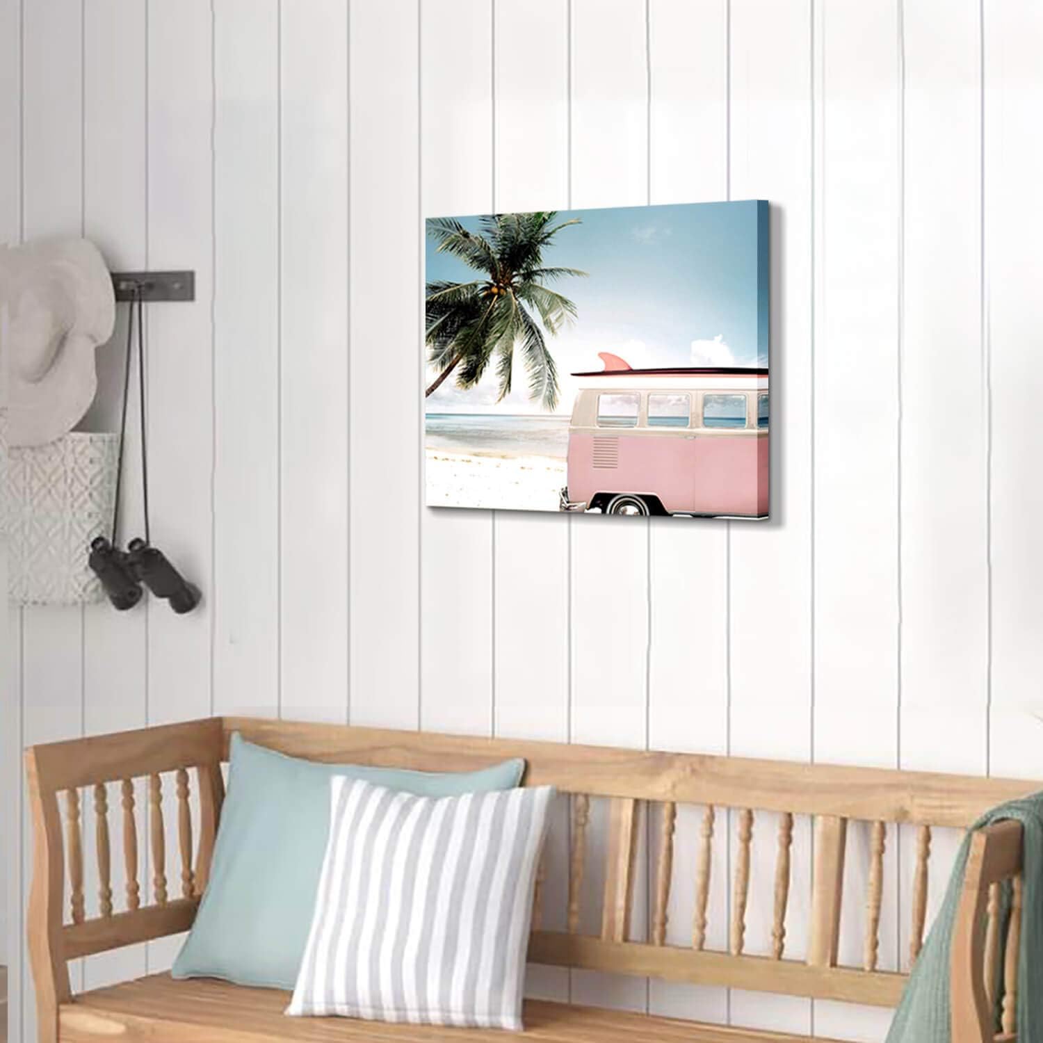 Hardy Gallery Ocean Wave Canvas Wall Art Coastal Decor 16x11 Inch