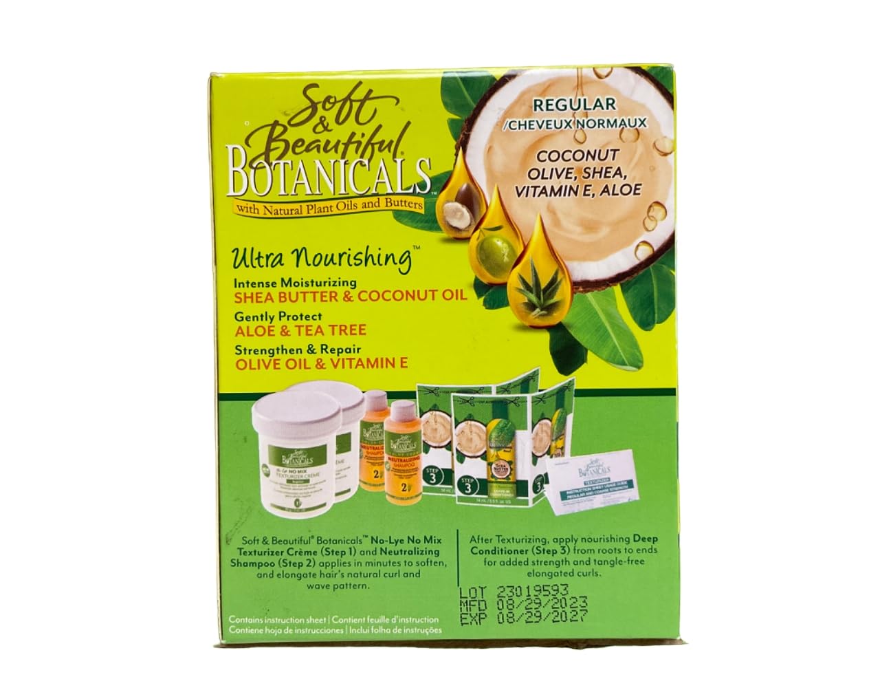 Soft & Beautiful Botanicals Texturizer, Regular (Pack of 3)