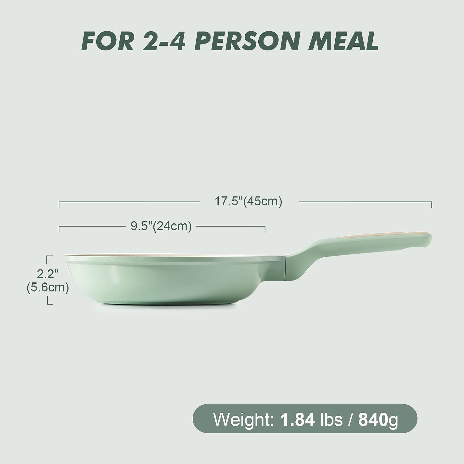 SENSARTE Nonstick Frying Pan Skillet, Swiss Granite Coating Omelette Pan, Healthy Stone Cookware Chef's Pan
