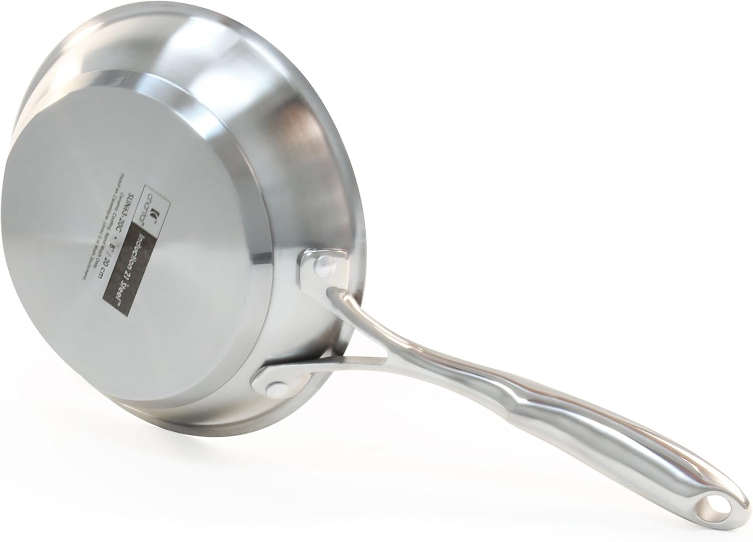 Chantal Induction 21 Steel 1 quart NonStick Saucepan with Tempered Glass Lid, Ceramic Non Stick, Brushed Stainless Steel