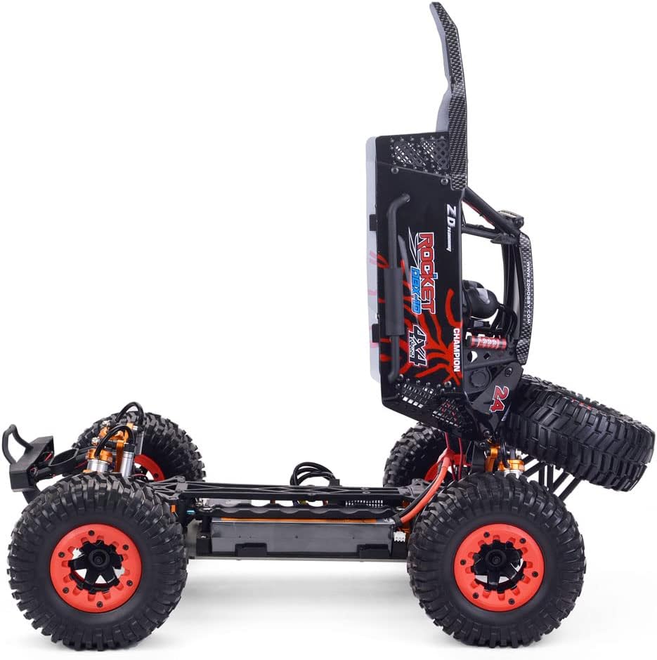 1/10 Scale 4WD RC Cars for Adults Brushless+Wheel，Max 43 MPH Off-Road Fast RC Cars (red)