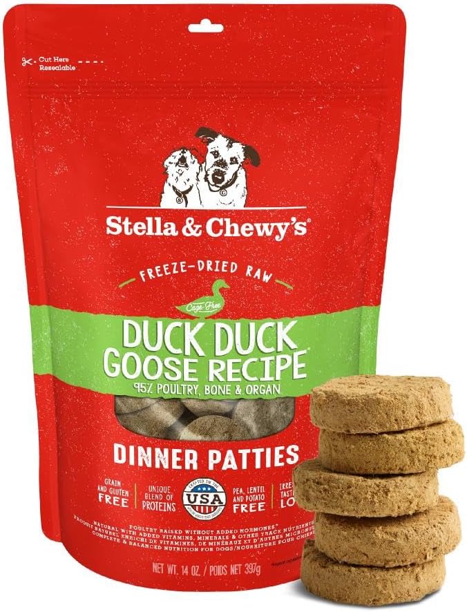 Stella & Chewy’s Freeze Dried Raw Dinner Patties – Grain Free Dog Food, Protein Rich Stella’s Super Beef Recipe – 5.5 oz