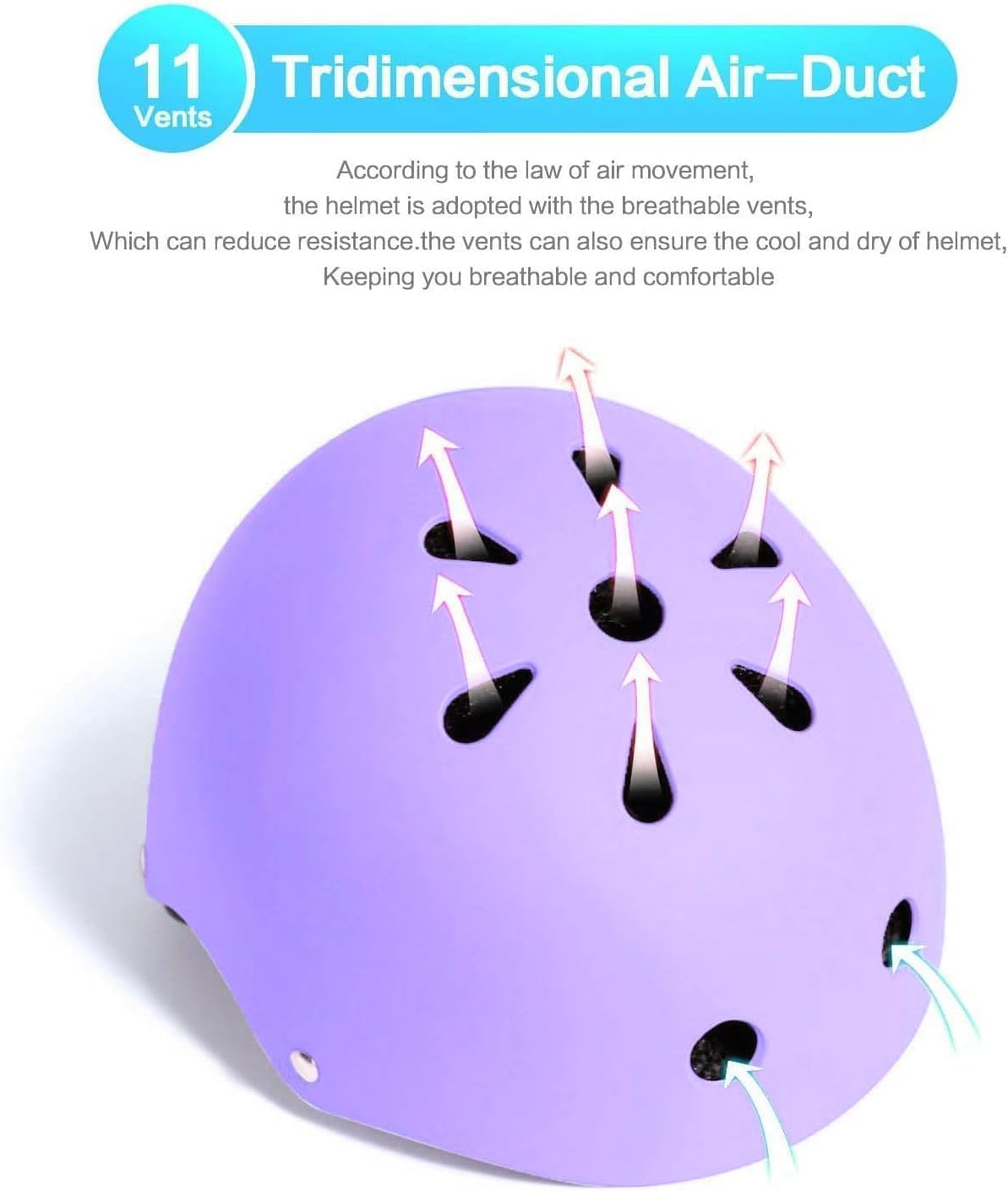 Color Gradient Adjustable Kids Bike Helmet Toddler Helmets for 3-5-8-14 Years Kids Girls Boys Youth Bicycle Helmet for Scooter Balance Bike Roller