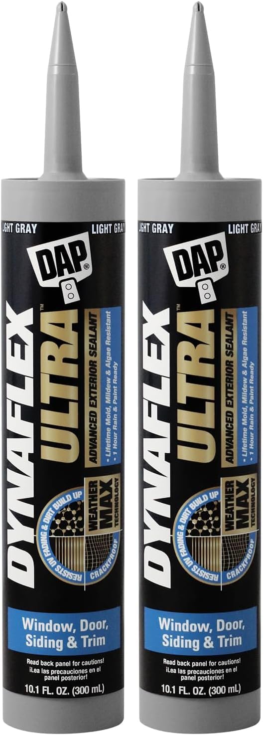 DAP Dynaflex Ultra Advanced Exterior Sealant, Light Gray, 10.1 Oz (7079818219)